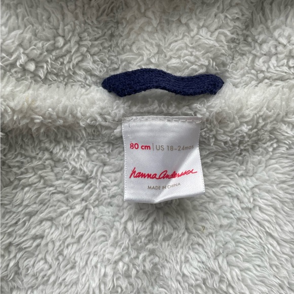 Hanna Andersson Faux Fur and knit hoodie 18-24mo - Picture 4 of 4